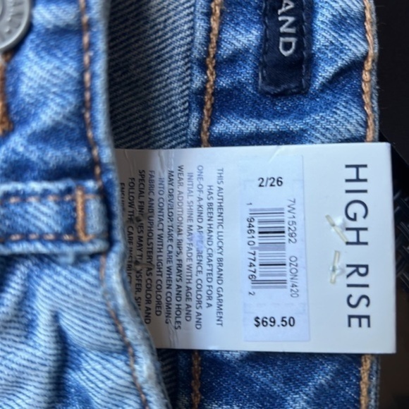 Lucky Brand High Rise Cut Off Jean Shorts - Picture 10 of 10